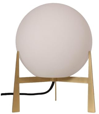 PR Home Milla moderne Glas Tischleuchte opal gold E14 28x22x22cm
