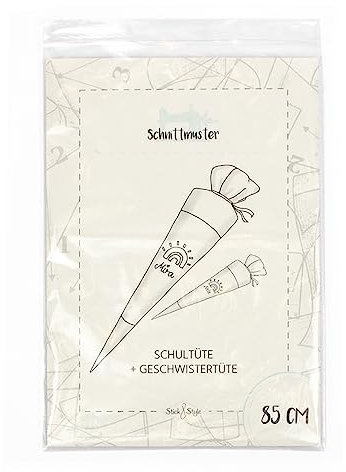 Schnittmuster aus Papier für Schultüte 85cm