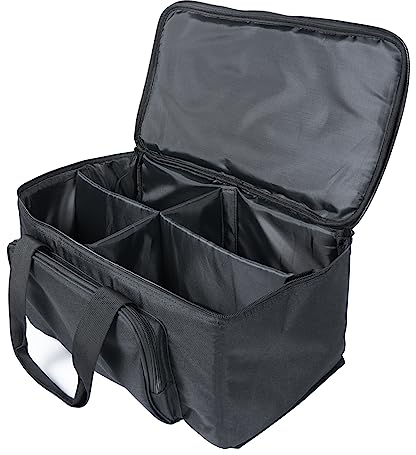 U`King Pak Bag 4 Lichttechnik,40 * 20 * 23.5cm, Wasserdichtes PVC Tragetasche mit 4 Fächern Verwendet zum Aufbewahren und Tragen von LED Par