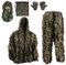 PELLOR Tenue de Camouflage Gilly 3D Leaf Camouflage Masque Gants Sac de Rangement pour la Chasse en Plein air et la Photographie animalière (1.8-1.9M)