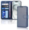 TECHGEAR iPhone 15 Leather Wallet Case, Flip Protective Case Cover with Wallet Card Holder, Stand and Wrist Strap - Blue PU Leather with Magnetic Closure for iPhone 15 6.1