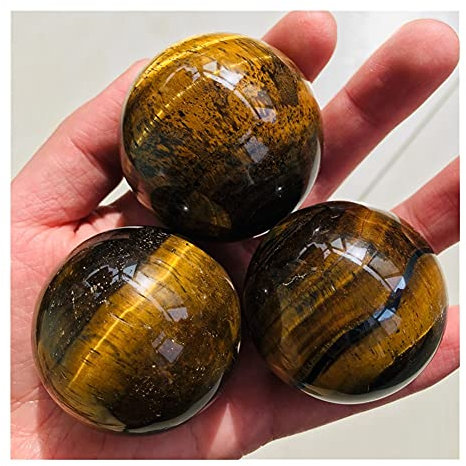 FADUNI Kristall-Loch Natürlicher Kristall, rau, natürlich, seltener Tigeraugenstein, Quarzkristallkugel, Heimdekoration, Naturstein, Schneiden und Polieren Kristall-Loch (Size : 4.5-5cm)