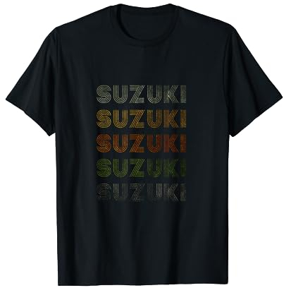 Love Heart Suzuki Tee Grunge im Vintage-Stil, Schwarz, Suzuki T-Shirt