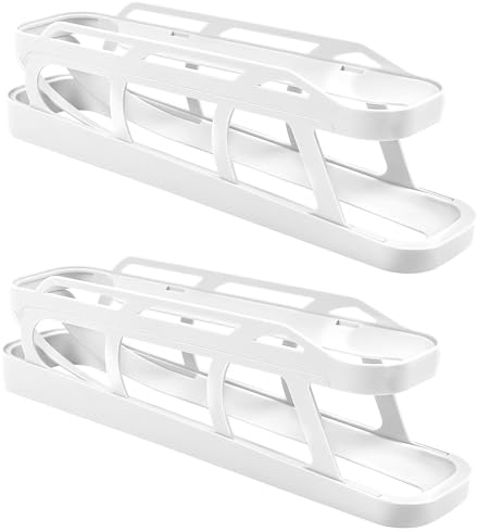 FREMON Eierhalter Kühlschrank, Egg Holder mit Automatisch Rollender, 2 Etagen Eier Aufbewahrung, Eierspender ideal für die Organisation von Kühlschränken und Küchen (2 Stück)