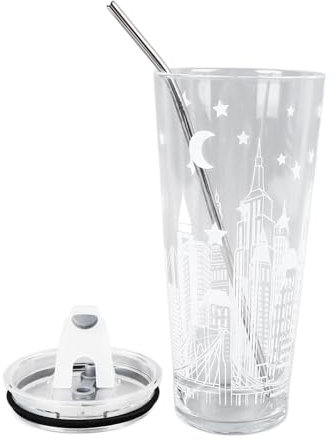 Wassergläser, 1 Liter Hitzebeständige Trinkgläser, Sicher mit Deckel für zu Hause