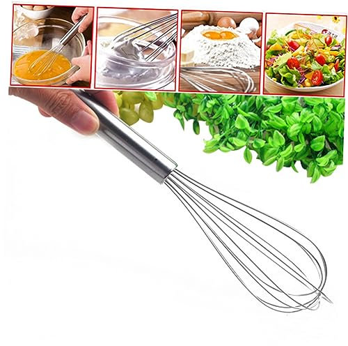 OUNONA 3pcs Stainless Steel Whisk Dairy Milk Creme Eggs Milk Whisk Milk Frother Cream Balloons Manual Blender Balloon Whisk Kitchen Egg Frother Hand Tools Egg Handheld Baking Tools