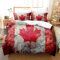 igyhuij Bettwäsche 155x220 Kanada-Flagge, 3D Bettwäsche-Sets Winter Weich Mikrofaser Bettwaren Kanada-Flagge Bettbezug mit 2 x Kissenbezug 80x80 cm 3er Bettzeug Set ns900