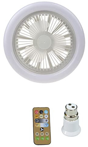 30W Ceiling Fan with B22 to E27 Adapter - LED Cooling Fan for Home, Bedroom, Kitchen