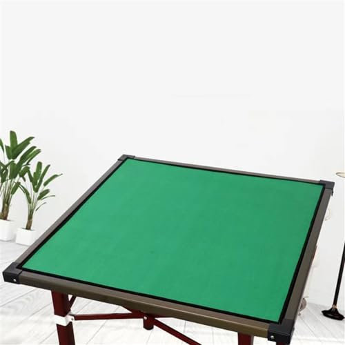 BeLongsYou Mahjong Matte, Anti-Rutsch Mahjong Abdeckung Matte Brettspiele Tischabdeckung Mahjong Tischtuch Tischschutzkissen Kachel Quadrat Universal Kachel Spiel Kissen,Green b,70x70cm