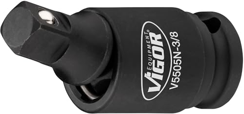 VIGOR Schlagschrauber Gelenkstück V5505N-3/8, für Arbeiten an schwer zugänglichen Stellen, 3/8 Zoll (10 mm) Vierkant Antrieb und Abtrieb, für Maschinenbetätigung