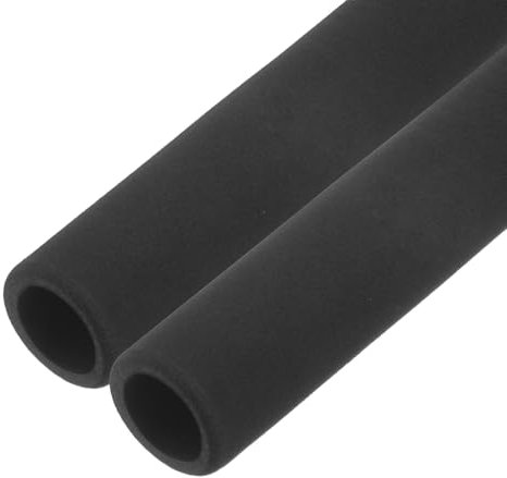 M METERXITY 2er-Pack Rohrisolierung Schaumstoffrohr, 25mm 1 ID 35mm OD 195mm Länge, Weicher Flexibler Schaumstoffschlauch Rohrisolierung für Griffunterstützung/Gitarrenständer/ [Schwarz]