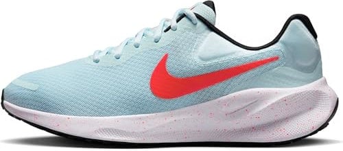 NIKE Femme Revolution 7 Sneaker, Glacier Blue Bright Crimson BL, 41 EU