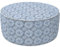 LVTXIII Aufblasbarer Ottomane für den Außenbereich, lichtbeständig, runde Fußstütze, Hocker, D78,9 x H35,6 cm, tragbarer Terrassen-Pouf für Garten, Camping oder Zuhause, Medaillon-Blau