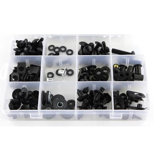 LYBH Bolzenmuttern Motorrad-Verkleidungsschraubensatz Für Suzuki GSXR600 GSXR750 GSX-R600 750 GSXR 600 750 2006 2007 Schrauben Muttern Schrauben Schraubenclips(SCHWARZ)