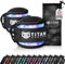 Titan Armour® Ankle Straps for Cable Machines | Gym Cuffs w/Heavy-Duty Steel Double D-Rings & Adjustable Strap | Lower Body Workouts Inc. Leg Extension, Leg Curl & Glute Kickback | Men & Women