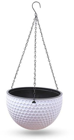 Tiuyii 16.5cm Rattan Woven Plastic Hanging Basket Succulent Green Plant Hanging Pot Self-imbibition Hydroponic Hanging Pot Honeycomb Hanging planter