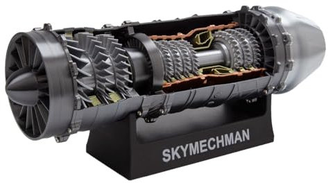 LootPop Simulated Functional DIY Turbofan Engine Model Kit – Aviation Jet Engine Mechanical Science Toy & Desktop Display with Realistic Lighting (Battery Included) – Unassembled Kit 50+ PCS
