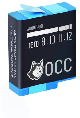 OCC 1800mAh Li-ion Replacement Battery Compatible with GOPRO Hero 12, GOPRO Hero 11, GOPRO Hero 10 and GOPRO Hero 9
