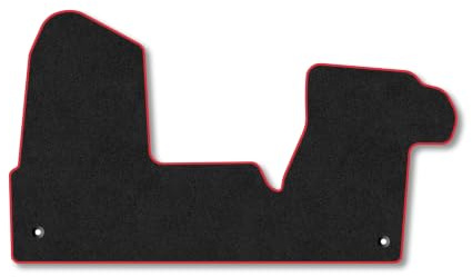 Renault Master (2025+) Carpet Car Mats | Red Edge Trim Tailored Fit Floor Mats Full Coverage Protection Accessories Easy Clean Anti Slip Made in the UK