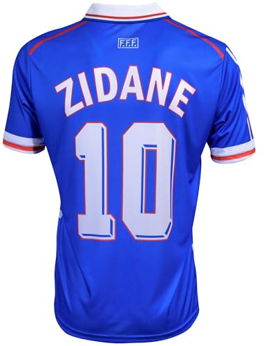 Heim Trikot Frankreich Zidane #10 Nostalgische Trikots Football Fußball Trikot Erwachsenengrößen(XXL,Zidane)