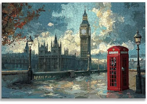 Puzzle 5000 Teile, London Puzzle 5000 Teile Erwachsene, Landschaft Holzpuzzle Erwachsene, EIN Herausforderndes Rätsel, Puzzlespiele für Die Ganze Familie, Holzpuzzle für Zimmer Deko, Geschenke, -1120