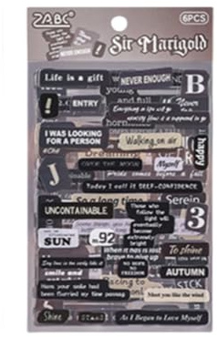 Künstlerischer Vintage inspirierter Aufkleber, wasserfester PET Planeraufkleber, freundliches Briefdesign für Scrapbooking und mehr Briefdesign