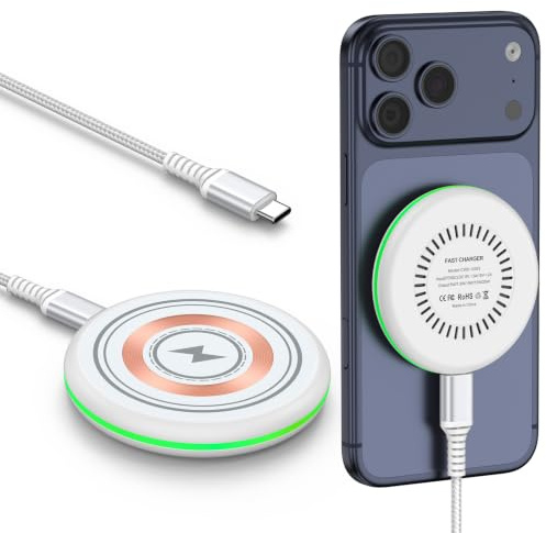 25W Magnetic Wireless Charger for iPhone 17 16 15, Wireless Phone Charger | MagSafe Charger Pad Fast Charging for Google Pixel 10 Pro XL 10a 9 9a 8 8a 7 7a, Samsung Galaxy S26 Ultra S26+ S25 S24 FE S23