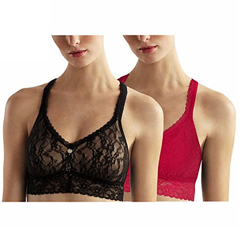 DKNY Damen Lace Collection Bralette 2 Pack BH, Schwarz/Pretty Nude und Lack, small