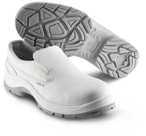 SIKA Unisex-Sicherheitsschuh, Zehenschutzkappe aus Verbundmaterial,wasserabweisende Arbeitsschuhe aus Mikrofaser, stoßdämpfende PU-Sohle,metallfreie Arbeitsschuhe für die Lebensmittel-& Medizinbranche