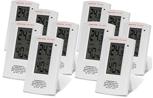 KLIMATHERM Wohnklima-Messgerät DTH-1020-E digitales Thermo-Hygrometer, Hygrometer Thermometer, Innentemperatur, Luftfeuchtemesser, Thermo-Hygrometer DTH-1020-E (10)