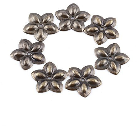 100 Stück Vintage Polsternägel Runder Großköpfiger Bronze Metall Ziernägel für Tags Möbel Sofa Schuh Tür Tack Stud(K245 Pflaumennagel 23mm)