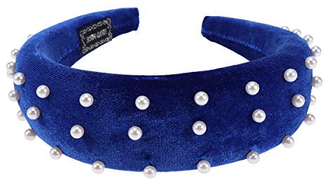 Lurrose Pearl Headbands for Women Large Rims Hair Hoop with Pearl Decor Lightweight Hair Styling Accessory to Keep in Place for Daily Wear Party Home Makeup Adult Headwear