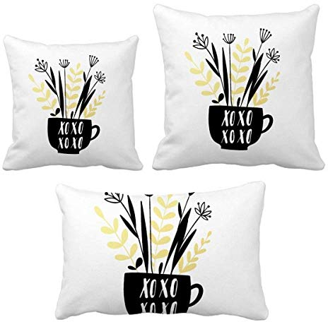 DIYthinker XOXO Flower Vase Quote Style Wurf Kissen Set Kissen Einband Startseite Sofa