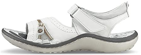 Krisbut Damen Riemchensandalen Sandale Glattleder Fußbett Bequem Freizeit uni Damen Schuhe