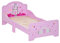 HOMCOM Letto per Bambini con Bordi Rialzati in Legno per Cameretta, Lettino per Bimbi da 3-6 Anni, 143x73x60cm, Rosa