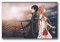 XINXUN SAO Sword Art Online-Anime-Poster Yuuki Asuna und Kirito, Leinwand-Kunst, Poster und Wandkunst, Druck, modernes Familien-Schlafzimmer, Deko-Poster, 30 x 45 cm