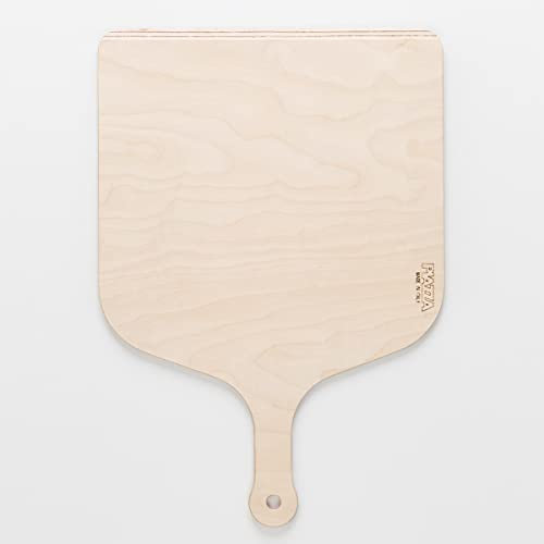 PIAZZA - Pala para pizza de madera de abedul de alta calidad 30 x 42,5 cm, pala de cocina rectangular, de horno, tabla de pan – Apta para todo tipo de hornos – Fabricada en Italia