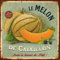 Plaque Métallique Drôle Le Melon tôle pour la Maison Cuisine Ferme Jardin Garage Déco Signalisation Murale Cadeau 30,5 x 30,5 cm