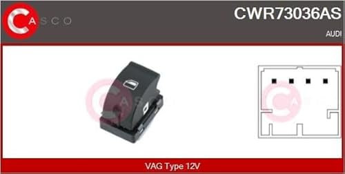 Casco CWR73036AS Schalter Glasheber Vag
