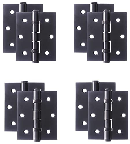 Golden Grace Ball Bearing Timber Door Hinges, Matt Black, 75mm, 4 Pairs | Includes matching screws for easy setup, offering heavy-duty reliability for internal doors. Supplied as convenient pairs.