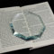 Clear Octagon Glass Paperweight