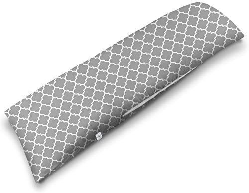 ekmTRADE Seitenschläferkissen 40x145cm Langkissen ergonomisches Schlafkissen, erholsamen Schlaf optimale Druckentlastung, Körperanpassung, für Schwangere, Stillende & Allergiker (23, Kissen mit Bezug)