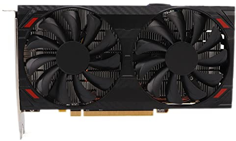 Asixxsix Scheda Grafica 5500XT, GDDR6 8GB 128bit 4K Support Scheda Grafica da Gioco HDCP con PCI Express 3.0 X8 e HDMI/DP/DVI Scheda Video Desktop a Doppia Ventola per Supporto Computer DirectX 12