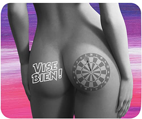Tapis de Souris Humour Fesses Femme Sexy avec Cible Vise Bien Haute qualité de Glisse Confortable Doux idée Cadeau Anniversaire Noël fête Homme ami collegue Mouse Pad 235 x 195 x 5mm