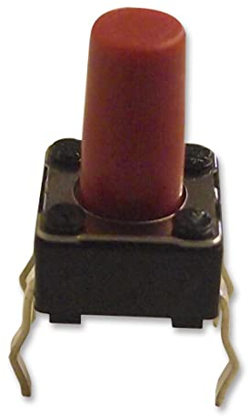 SKHHBSA010 Schalter, taktil, 6 x 6 mm, Vert, Rot, Taktile Schalter, 10 Stück