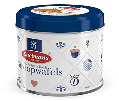 Daelmans Stroopwafels - Karamellwaffeln in Daelmans Blechdose - 330 g pro Dose - Authentische Holländische Karamellwaffel - Stroopwaffeln