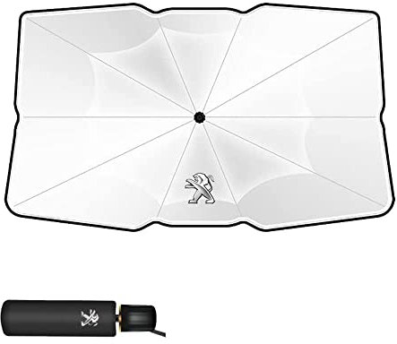 Coche Parabrisas Parasol Lunas Delanteras, para Peugeot 3008 2009-2016 Plegable Aislamiento TéRmico ProteccióN Interior Accesorios