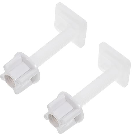 Baluue 2sets Toilet Bolts Replacement Universal Plastic Toilet Seat Hinge Bolt Screw with Nuts Set 27x27mm (random Screw Style) Toilet Seat Screws Toilet Bolt Screwdriver