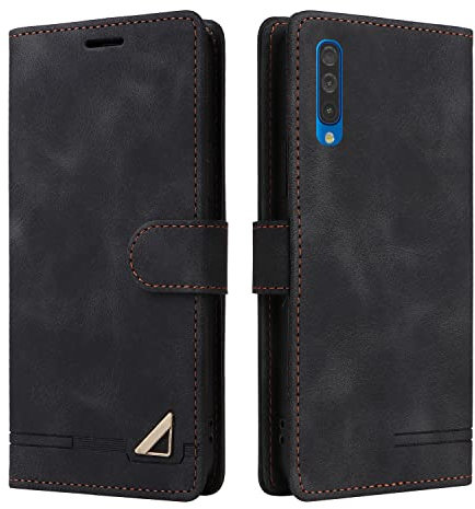 OKZone Kompatibel mit Samsung Galaxy A50/A50S/A30S Hülle, Halterung Standfunktion Kartenfach Wallet Schutzhülle Stoßfest Premium Leder Schutzhülle Handyhülle für Samsung A50/A50S/A30S (Schwarz)