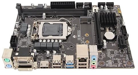 ciciglow LGA 1155 Computer Motherboard, H310 Desktop Motherboard Mainboard, DDR4 Memory PCIe X16/X1 Slots NVME M.2 SATA 6Gbs USB3.0 2.0 Micro ATX Motherboard